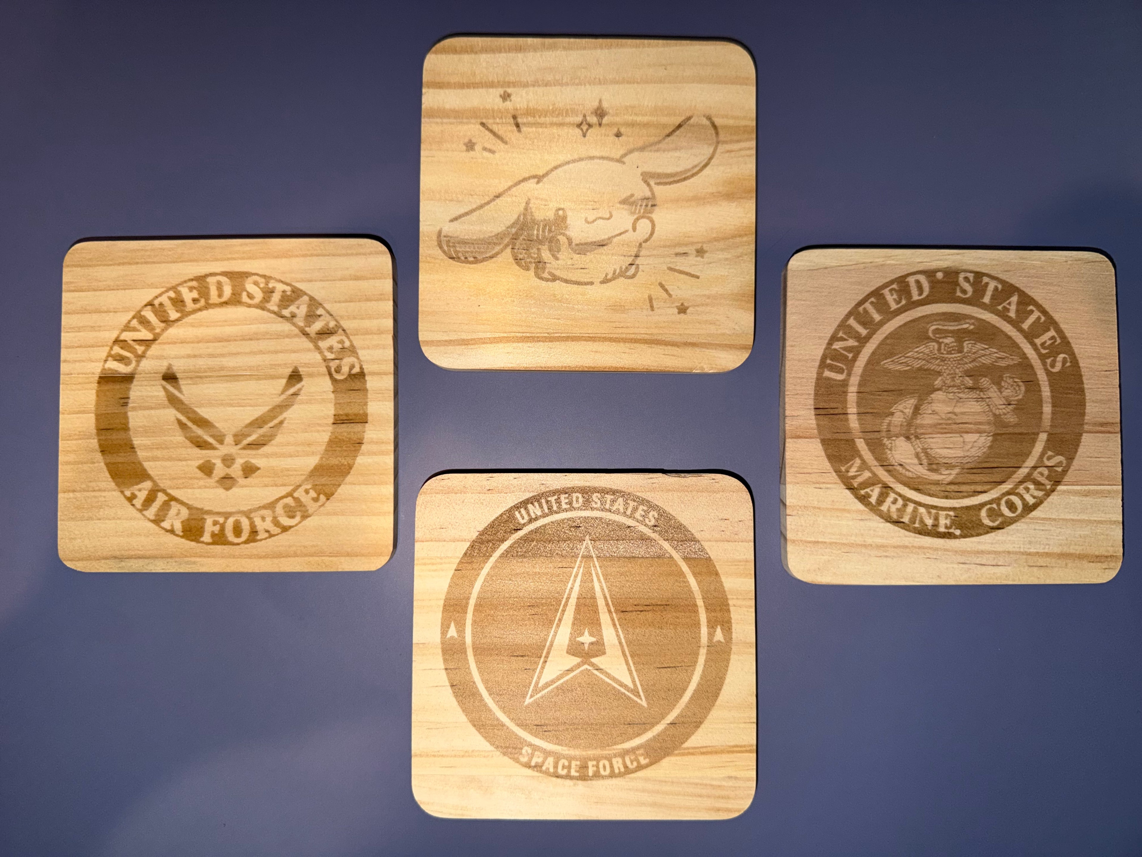 Custom Pine Coasters (4 Pack)