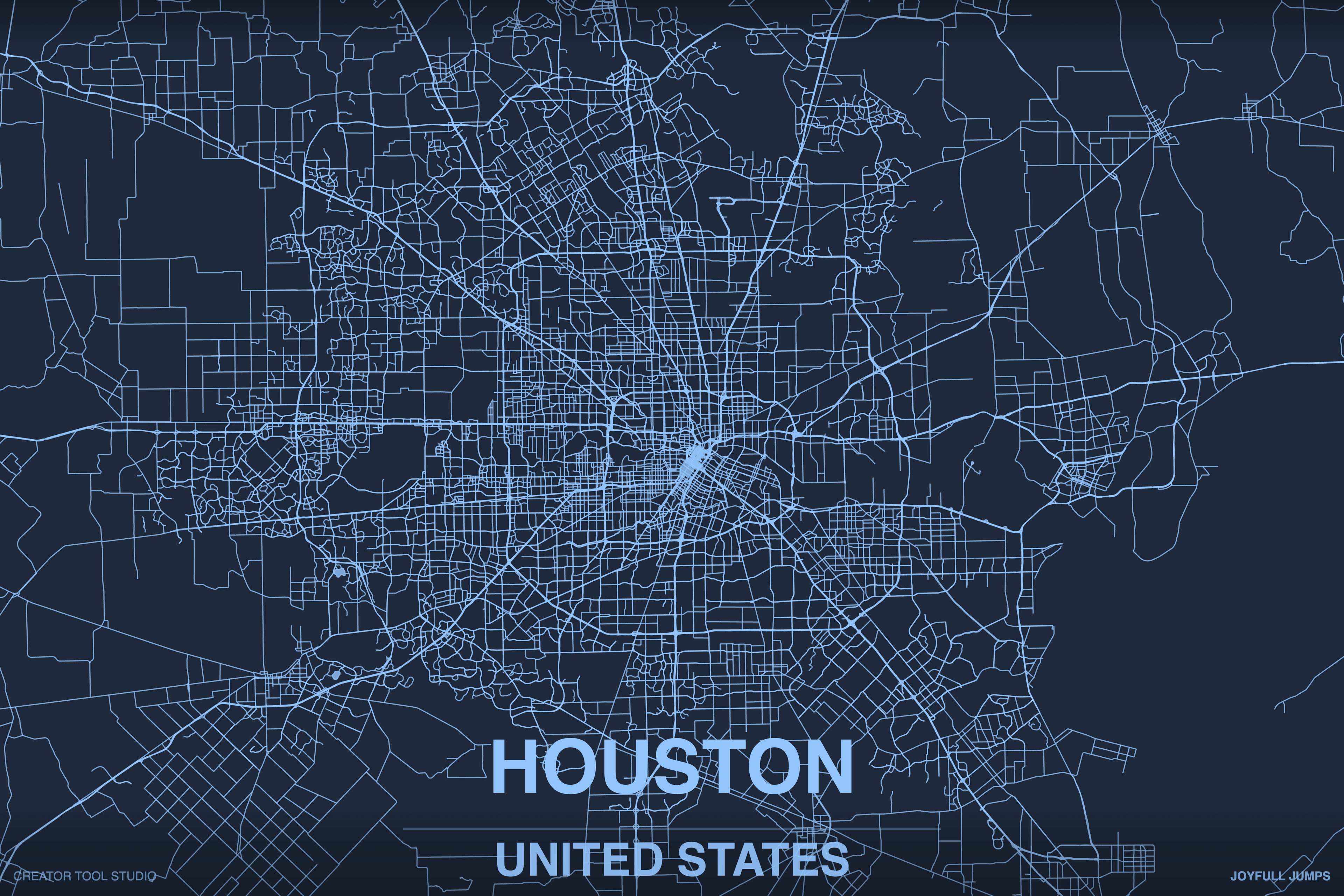 Houston - Metal Poster