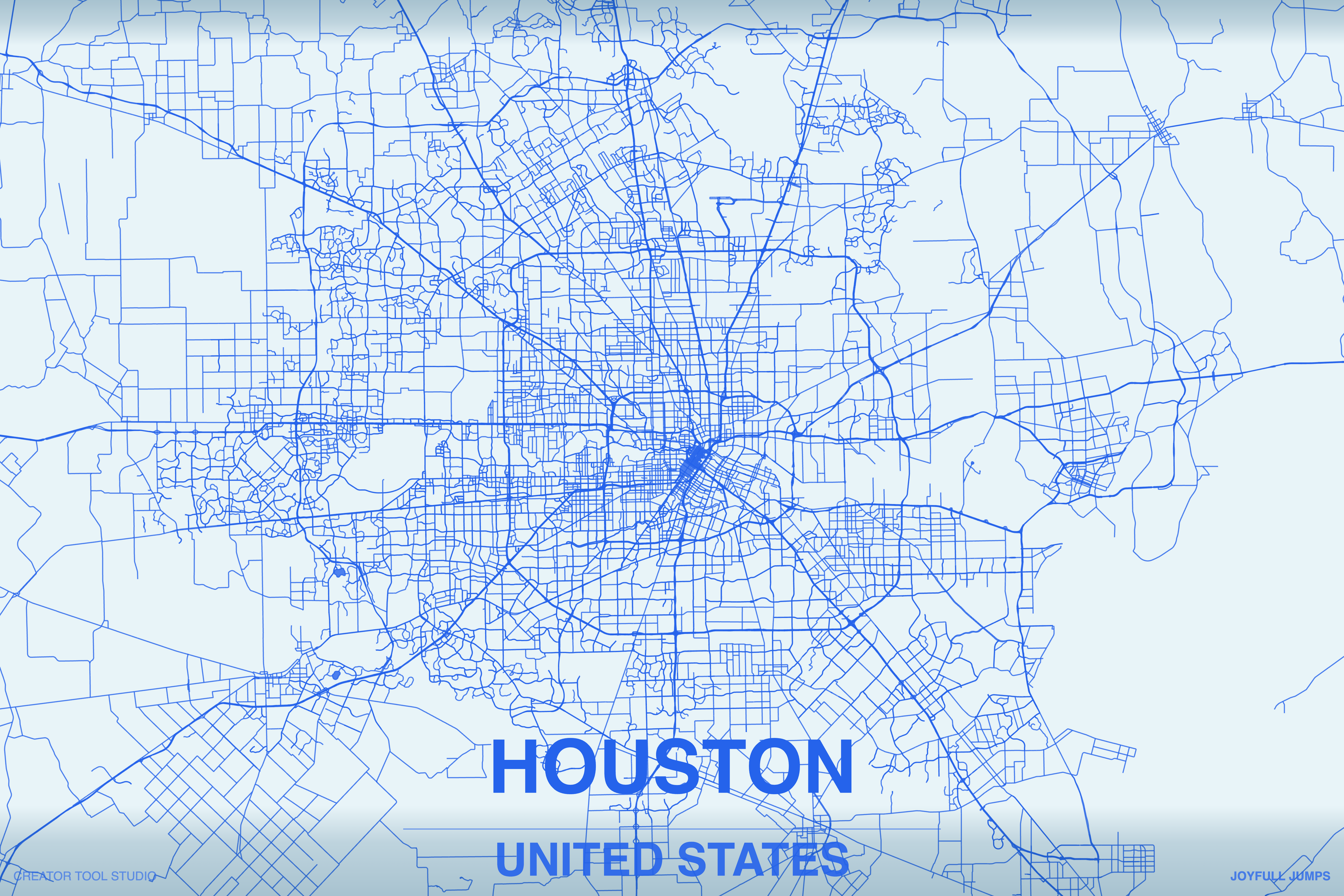 Houston - Metal Poster