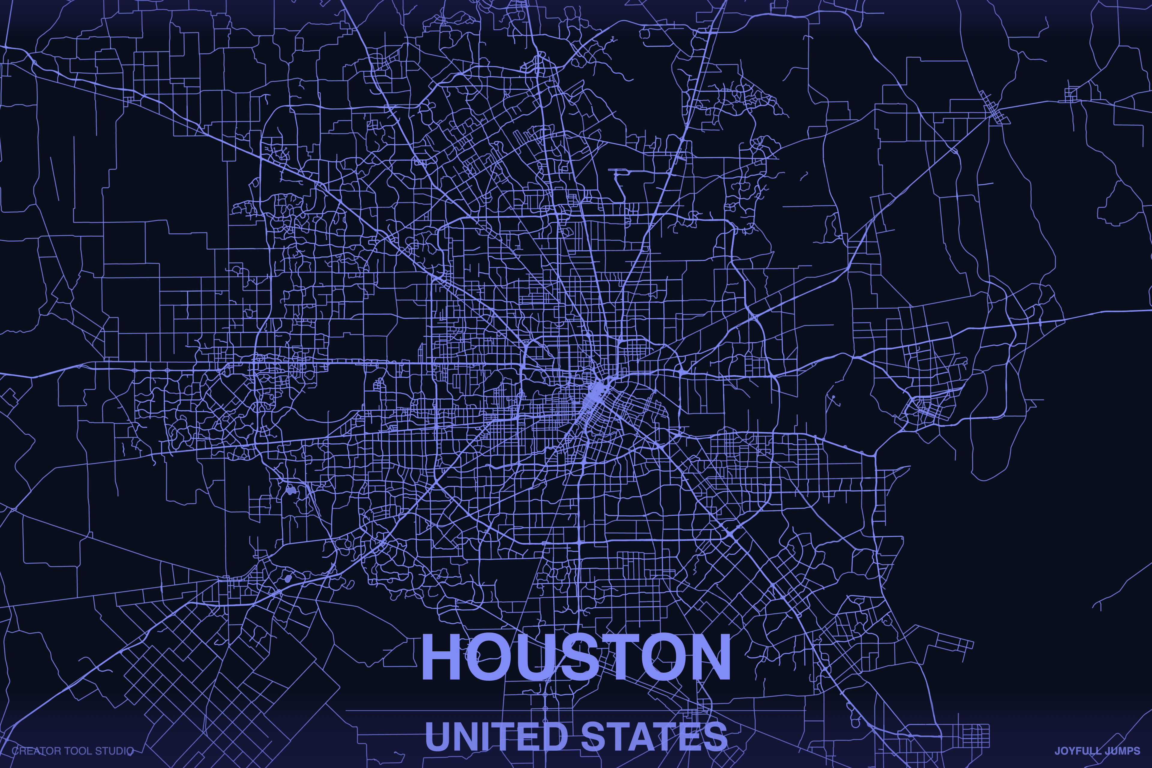 Houston - Metal Poster
