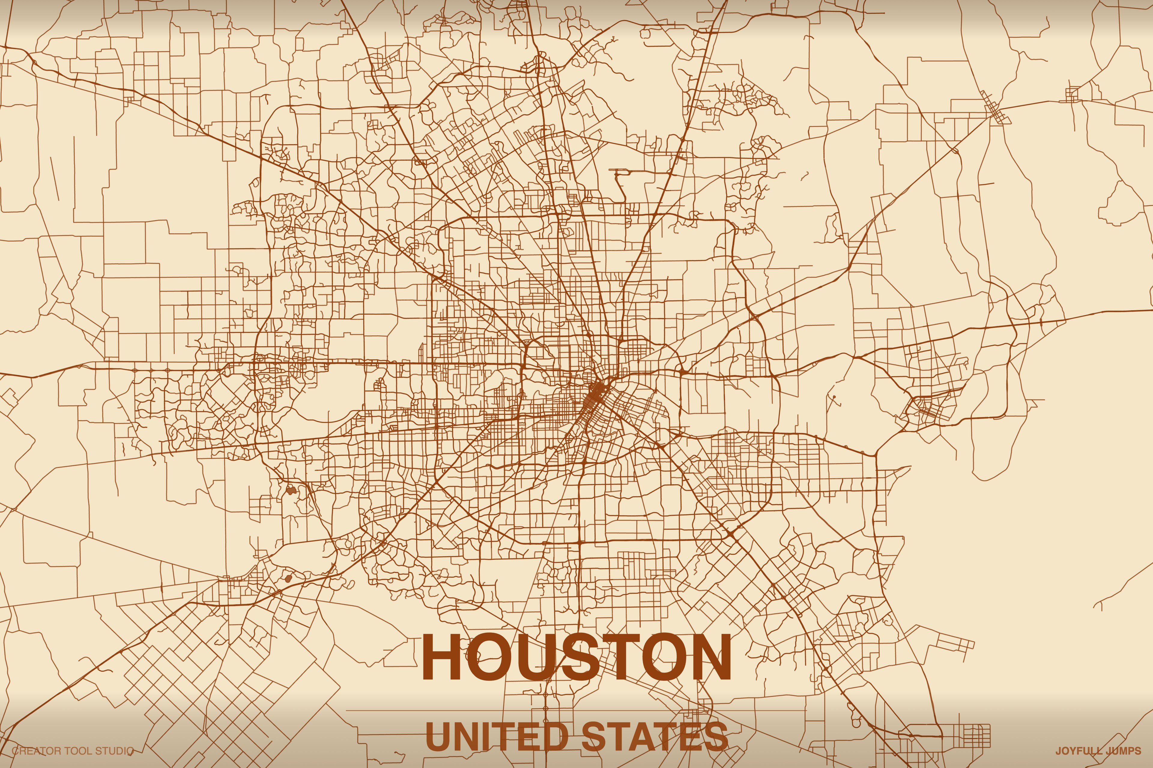 Houston - Metal Poster