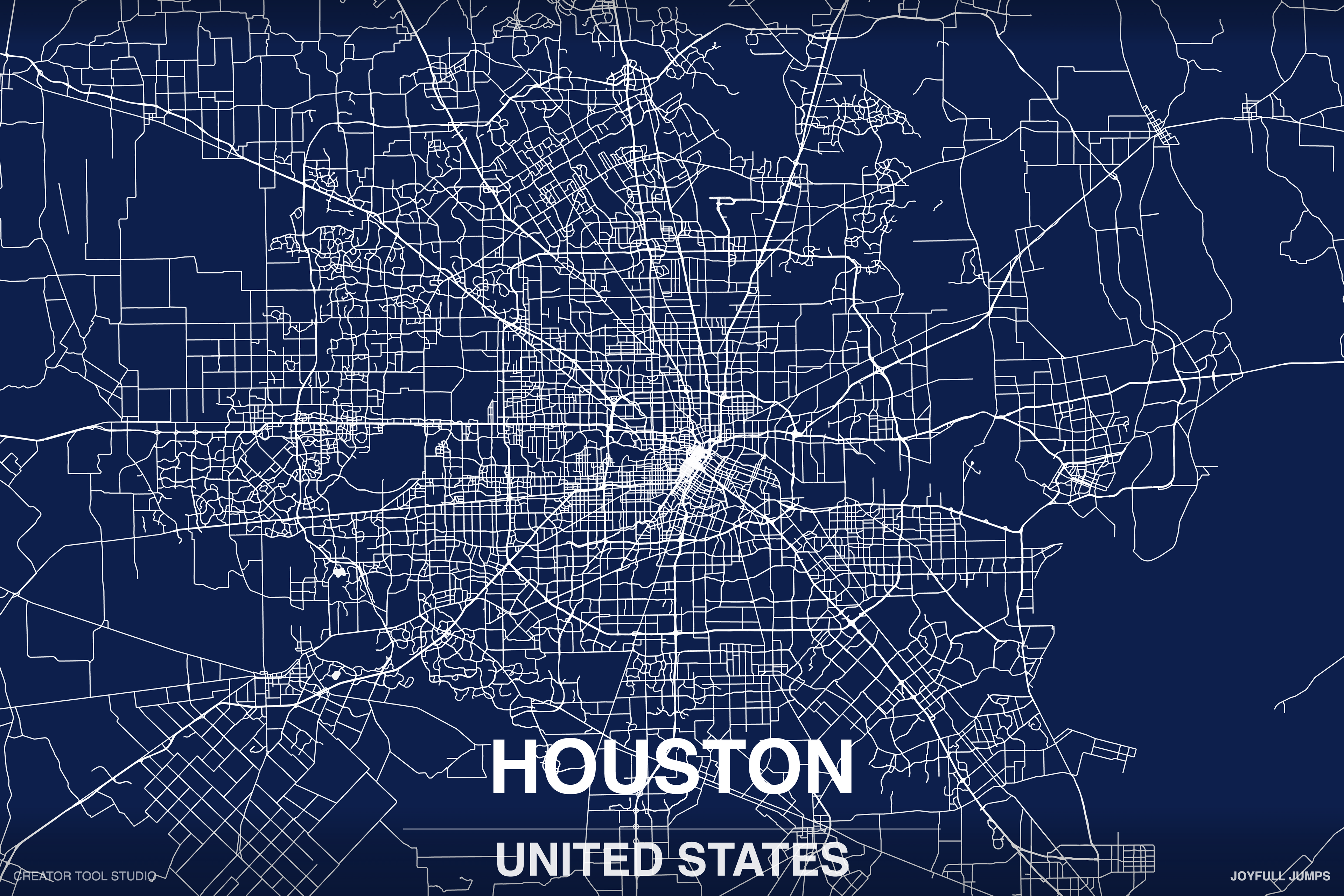 Houston - Metal Poster