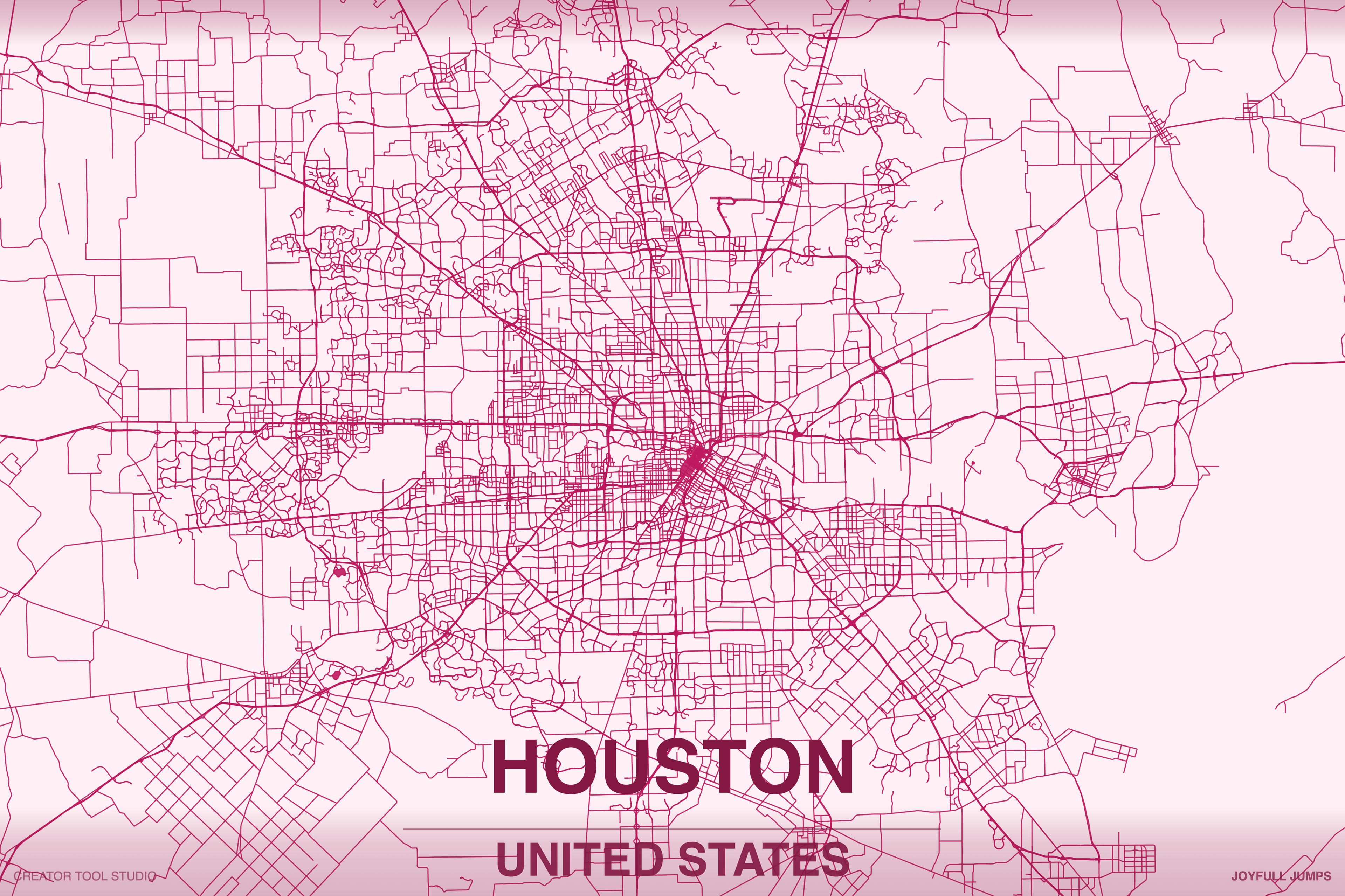 Houston - Metal Poster