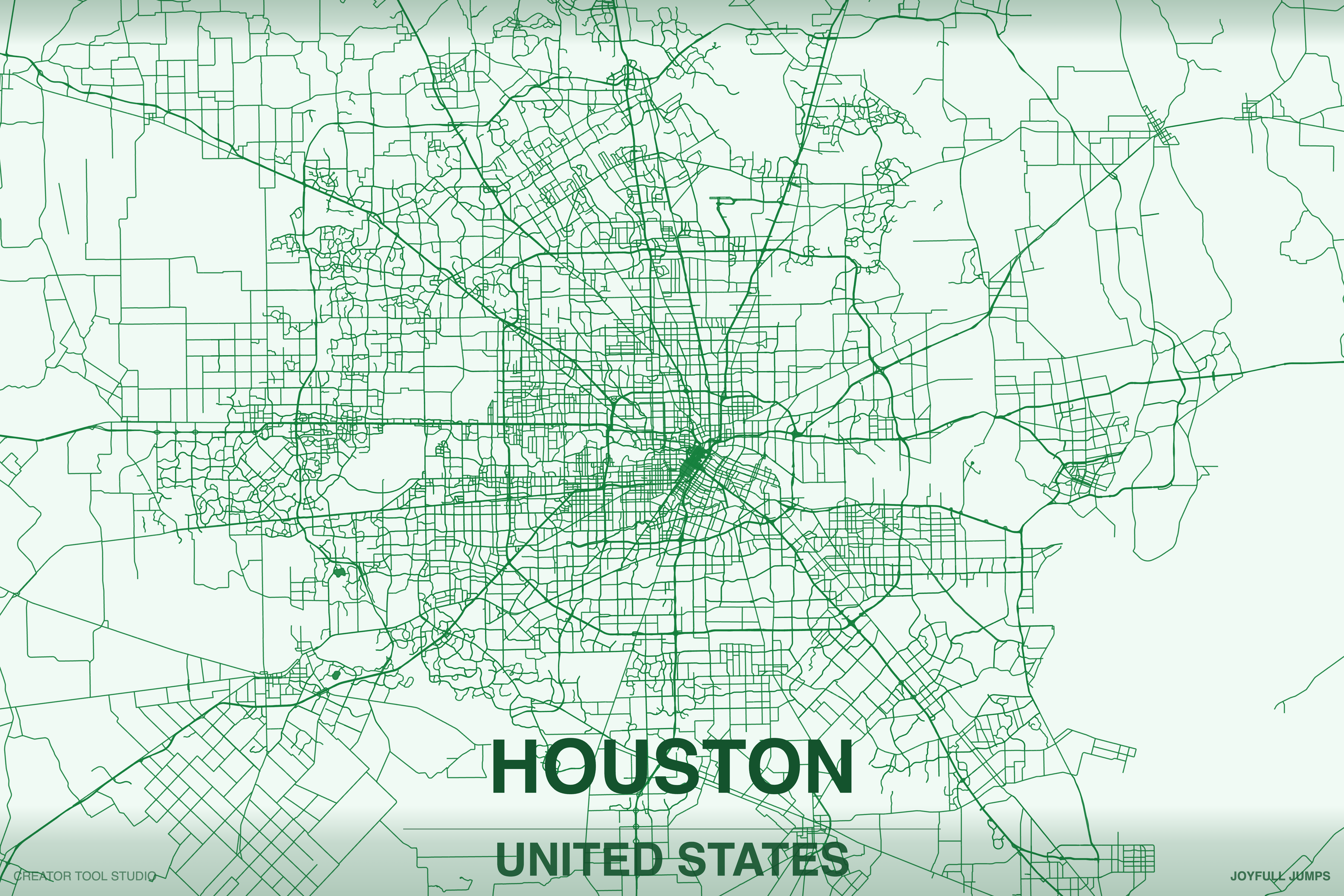 Houston - Metal Poster