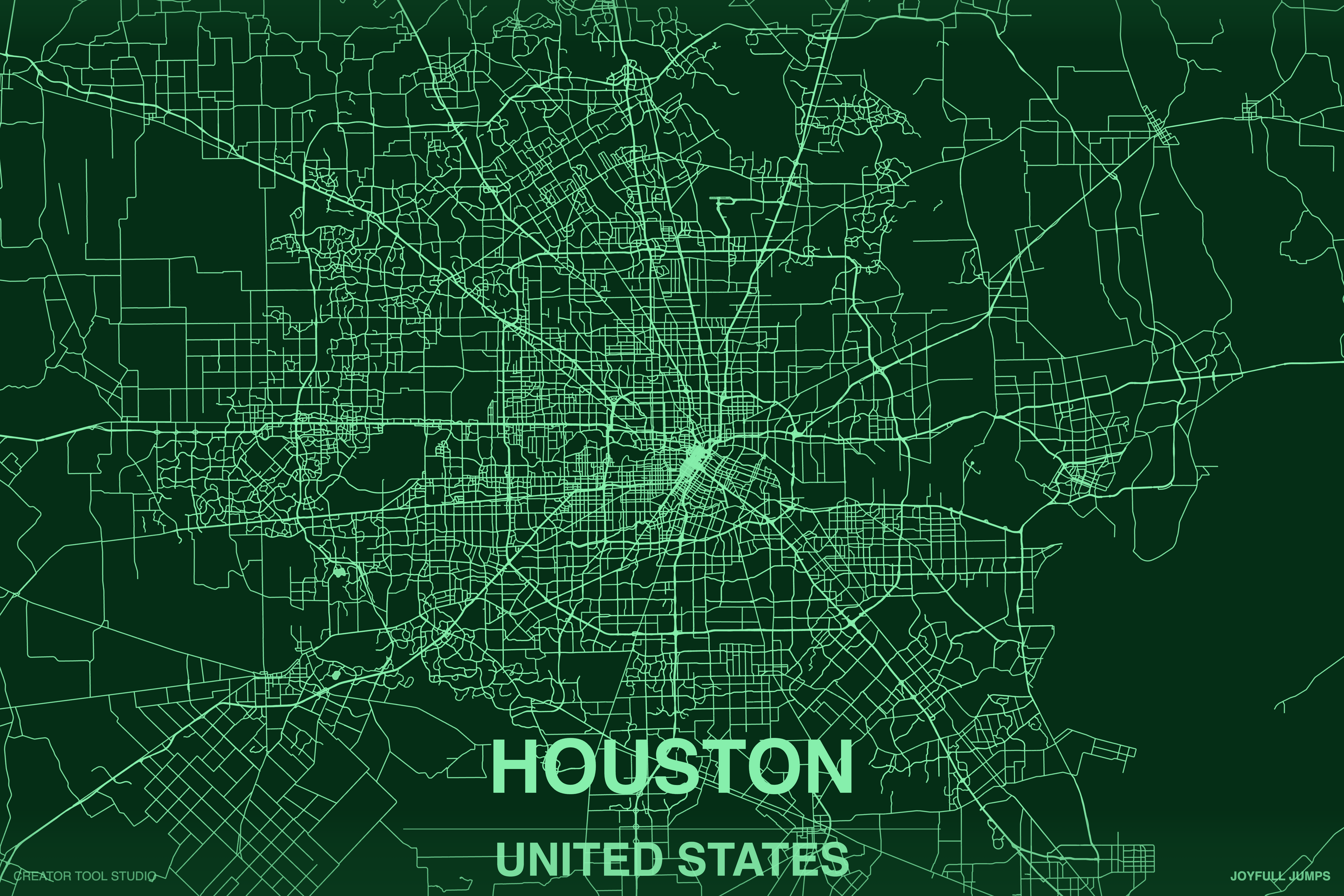 Houston - Metal Poster