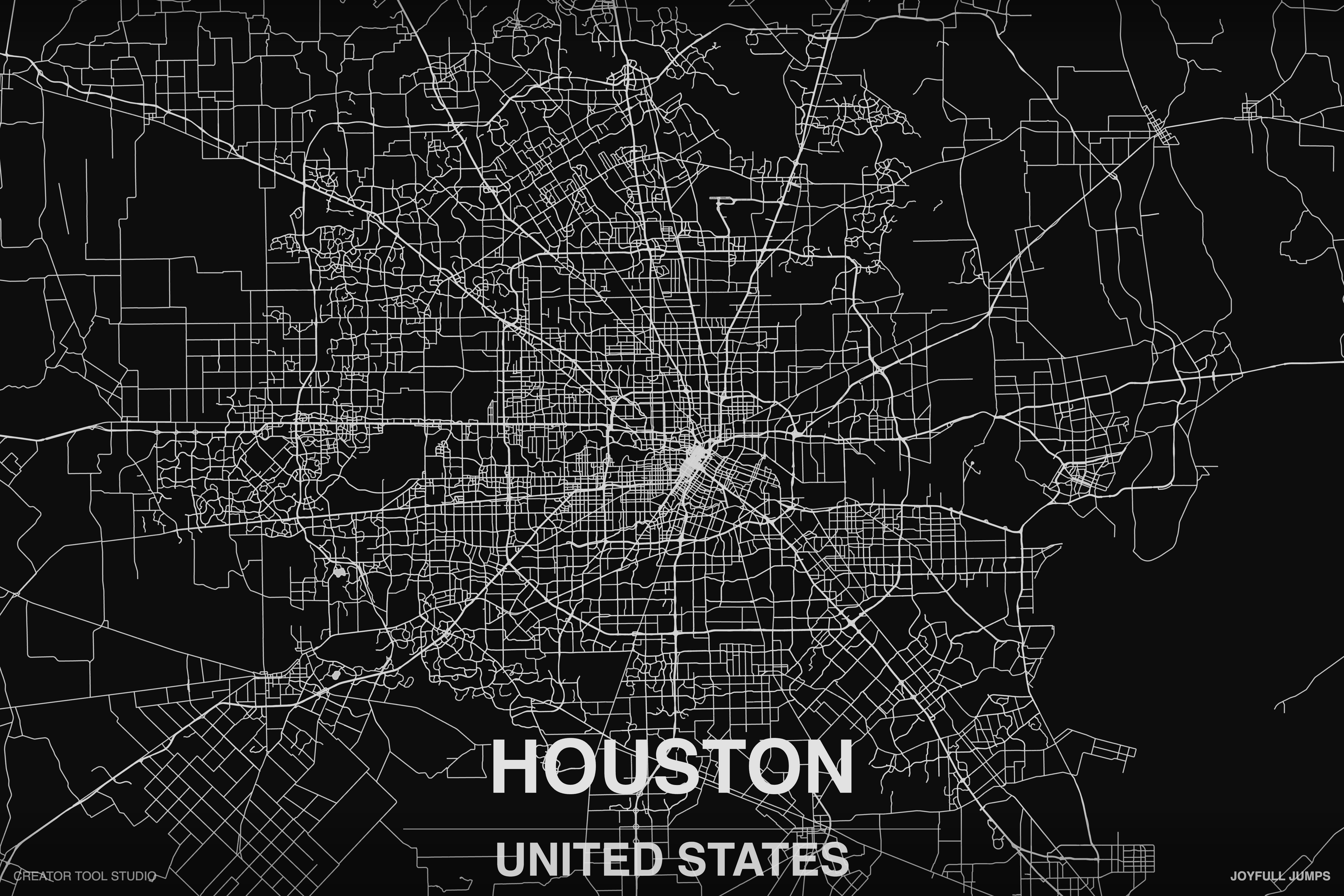 Houston - Metal Poster